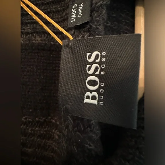 Hugo Boss Afairbus Wool Mockneck Pullover Sweater size Small